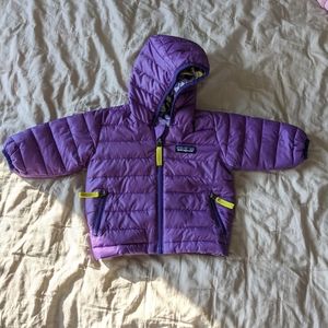 Patagonia Purple down jacket 3-6 month reversable